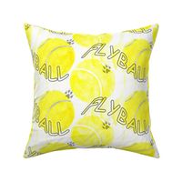 Flyball watercolor tennis balls - yellow