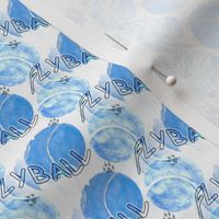 Flyball watercolor tennis balls - small blue