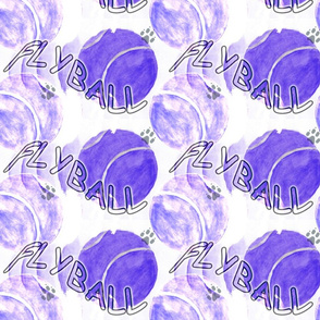 Flyball watercolor tennis balls - purple