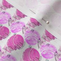 Flyball watercolor tennis balls - small pink