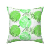 Flyball watercolor tennis balls - green