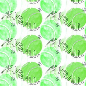 Flyball watercolor tennis balls - green
