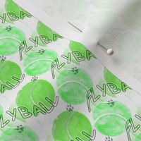 Flyball watercolor tennis balls - small green