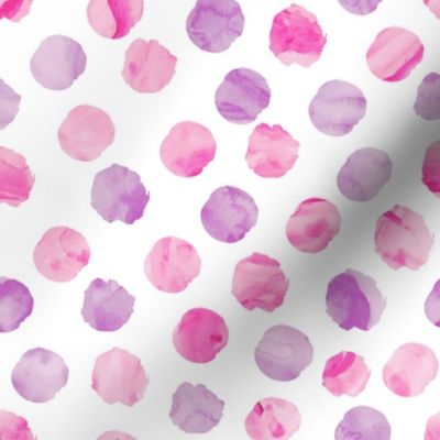 watercolor dots pastel pink & purple