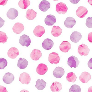 watercolor dots pastel pink & purple