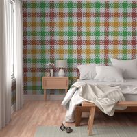 Tricolor Gingham Brown Yellow Green