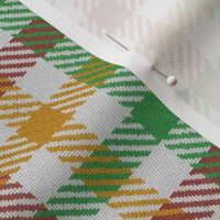 Tricolor Gingham Brown Yellow Green