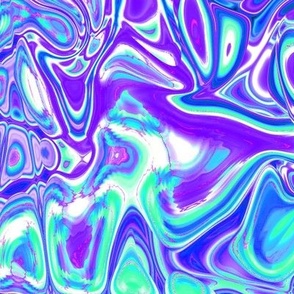 CSMC13 - Zigzags and Bubbles - A Marbled Motion  Lamp Texture -  Bluegreen - Purple - Blue