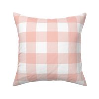 2" Buffalo Check // Salmon Blush and White