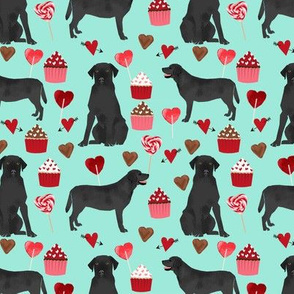black labrador dog valentines fabric cute love dogs fabric