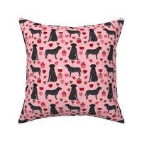 black labrador dog valentines fabric cute love dogs fabric