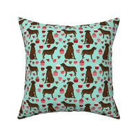 chocolate labrador dog valentines fabric cute love dogs fabric