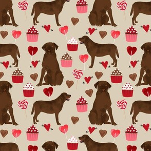 chocolate labrador dog valentines fabric cute love dogs fabric