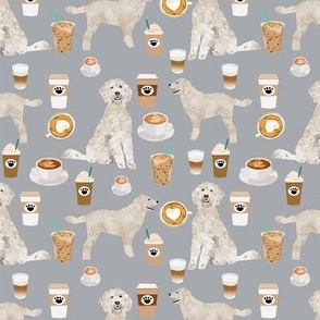 golden doodle fabric coffee fabric latte design doodle fabric
