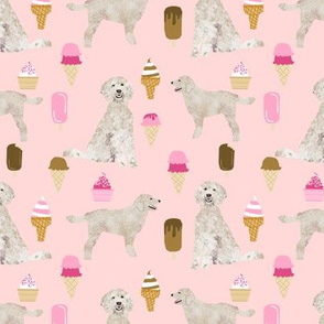 golden doodle ice cream fabric cute dog summer icecreams design