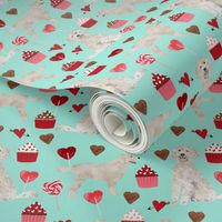 golden doodle dog fabric valentines love hearts fabric cute dogs design