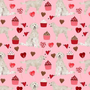 golden doodle dog fabric valentines love hearts fabric cute dogs design