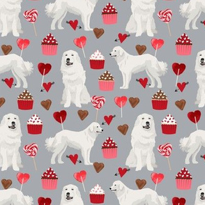 great pyrenees dog fabric cute valentines love dogs design best cupcakes and hearts fabric