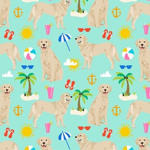 golden retriever beach fabric summer dog fabric golden retrievers fabric