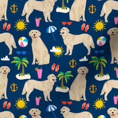 golden retriever beach fabric summer dog fabric golden retrievers fabric