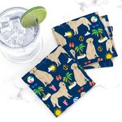 golden retriever beach fabric summer dog fabric golden retrievers fabric