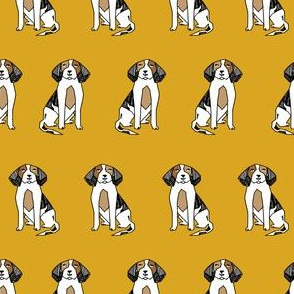 beagles // beagle fabric mustard yellow dog fabric cute beagles design