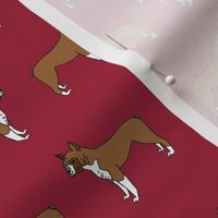 boxer // boxer dog fabric dogs design cute marroon dogs fabric