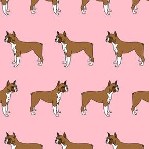 boxer // boxers dog pink boxer dog fabric cute pet dogs