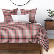 Tricolor Gingham Charcoal Cocoa and Ruby