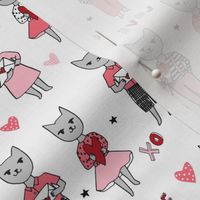 cat love // cats love valentines fabric cat design cat love letters fabric