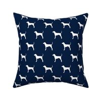 coonhound on navy || dog fabric