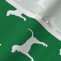 coonhound on green || dog fabric