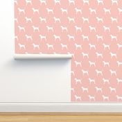 coonhound on briar woods pink || dog fabric