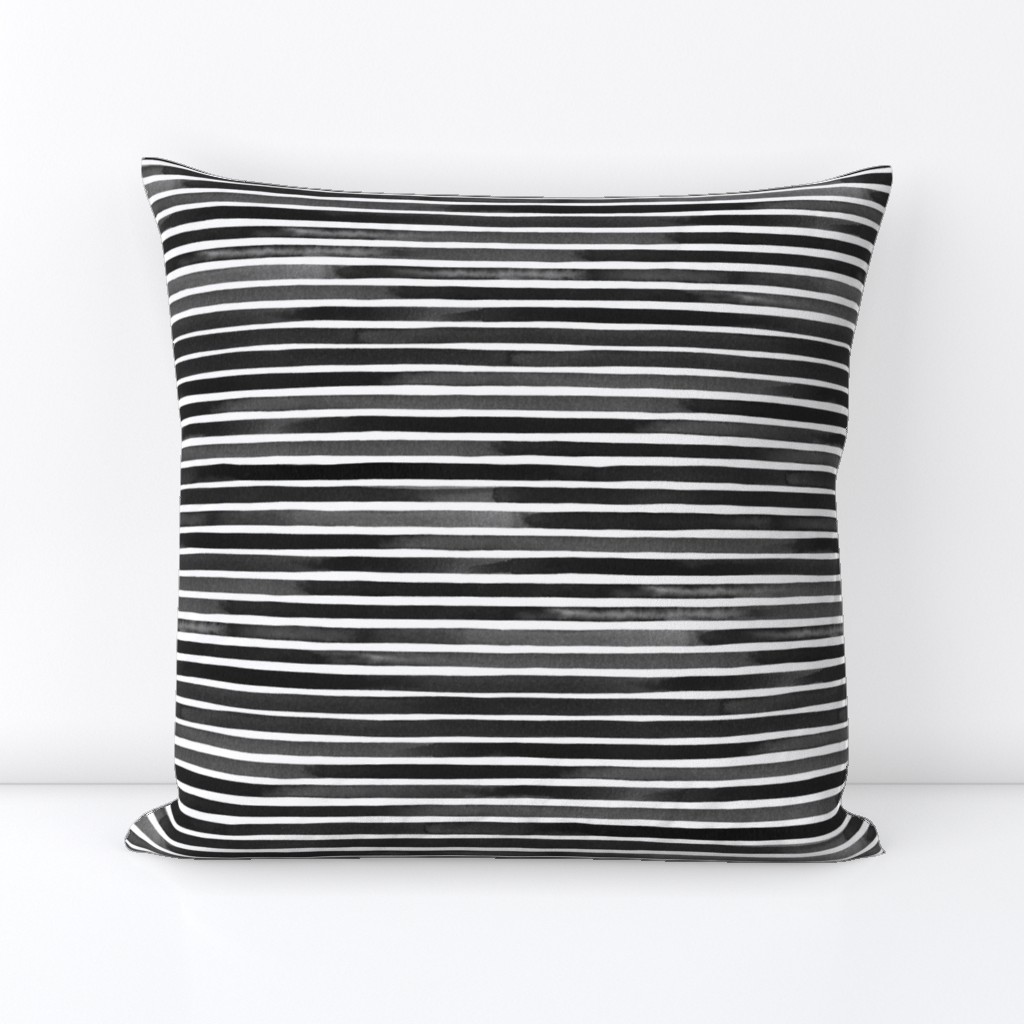 Small Watercolor Stripes M+M Black Hole by Friztin