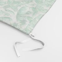 Floral Tropical Leaves / White Background