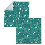 Ambrosia Bunny Field  (teal)