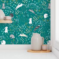 Ambrosia Bunny Field  (teal)