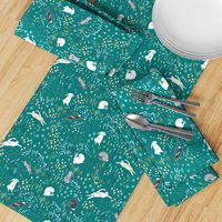 Ambrosia Bunny Field  (teal)