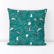 Ambrosia Bunny Field  (teal)