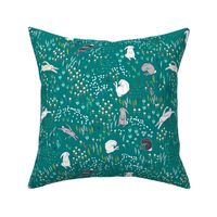 Ambrosia Bunny Field  (teal)