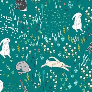 Ambrosia Bunny Field  (teal)