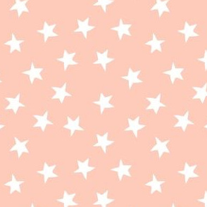 stars // peach stars fabric blush peach girls fabric star design cute stars fabric