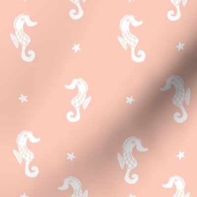 seahorses // blush girls seahorse fabric cute seahorse design best nautical summer fabrics