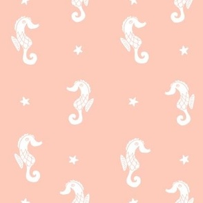 seahorses // blush girls seahorse fabric cute seahorse design best nautical summer fabrics