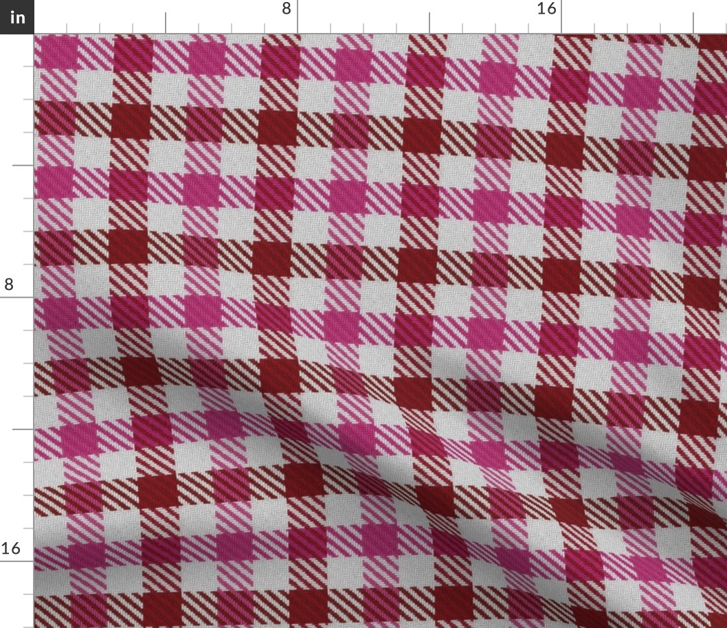 Cranberry and Hot Pink Plaid