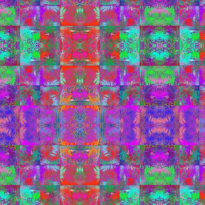 ABSTRACT INCA FUCHSIA PURPLE RED SQUARE GEOMETRIC