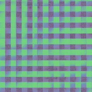 XL glitchy plaid - grey, green, blue