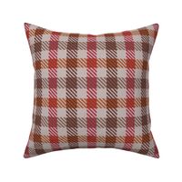 Asymmetric Plaid Browns and Red