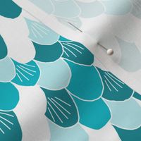 mermaid scales // turquoise blue fish scales fabric mermaid collection design