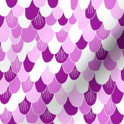 mermaid scales // purple fabric fish scales design cute girls nursery baby fabric